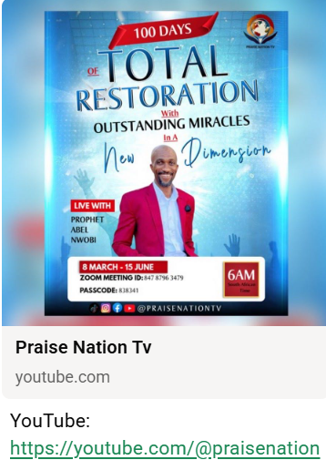Praise Nation TV on YouTube